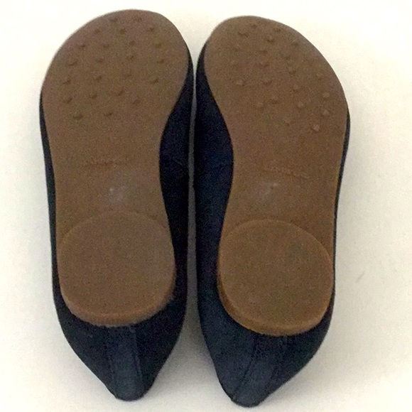 Lands’ End Navy Blue Slip on Suede Flats. Preppy Boho Casual - Picture 3 of 7